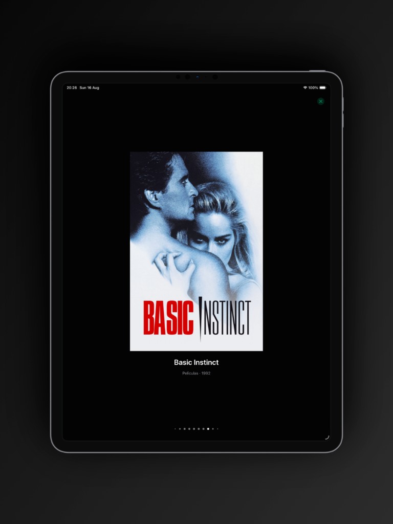 Axior on iPad showing Item in Showcase mode.